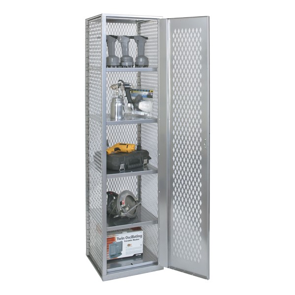 MaxView High-Visibility One-Wide Single-Tier Locker (72" H Opening) - Shown open