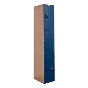 AquaMax One-Wide Z-Tier Plastic Lockers<br>Shown w/ deep blue doors