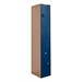 AquaMax One-Wide Z-Tier Plastic Lockers<br>Shown w/ deep blue doors