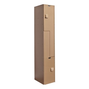 AquaMax One-Wide Z-Tier Plastic Lockers<br>Shown w/ taupe doors