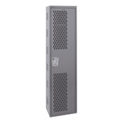 All-Welded Ventilated One-Wide Single-Tier Locker (72" H Opening)