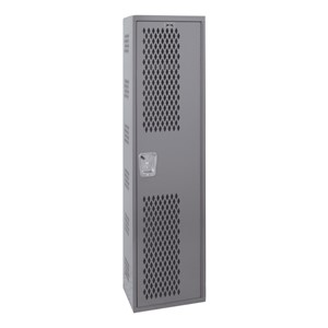 All-Welded Ventilated One-Wide Single-Tier Gym Locker
