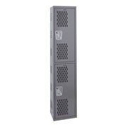 All-Welded Ventilated One-Wide Double-Tier Gym Lockers (36" H Openings)