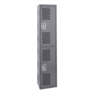 All-Welded Ventilated One-Wide Double-Tier Gym Lockers