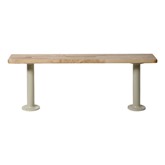 Maple Locker Room Bench w/ Cast Iron Legs