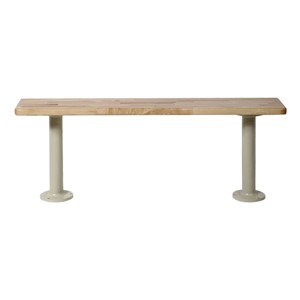 Maple Locker Room Bench w/ Cast Iron Legs