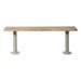 Maple Locker Room Bench w/ Cast Iron Legs