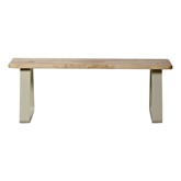 Maple Locker Room Bench w/ Aluminum Trapezoid Legs