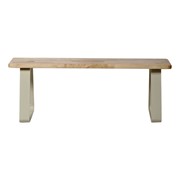 Maple Locker Room Bench w/ Aluminum Trapezoid Legs