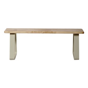 Maple Locker Room Bench w/ Aluminum Trapezoid Legs