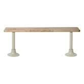 Maple Locker Room Bench w/ Heavy-Duty Pedestal Legs