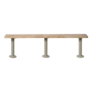 Maple Locker Room Bench w/ Cast Iron Legs