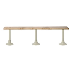 Maple Locker Room Bench w/ Heavy-Duty Pedestal Legs (9' L)