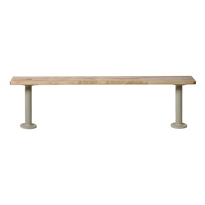 Maple Locker Room Bench w/ Cast Iron Legs