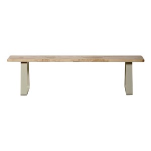 Maple Locker Room Bench w/ Aluminum Trapezoid Legs