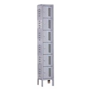 Heavy-Duty Ventilated One-Wide Six-Tier Lockers (12" H Openings)