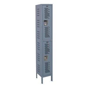 Heavy-Duty Ventilated One-Wide Double-Tier Lockers