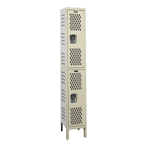 Heavy-Duty Ventilated One-Wide Double-Tier Lockers (36" H Openings)
