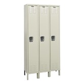Premium Three-Wide Single-Tier School Lockers (60'' H Openings)
