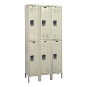 Premium Three-Wide Double-Tier School Lockers (36" H Openings)