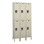 Premium Three-Wide Double-Tier School Lockers (36" H Openings) 