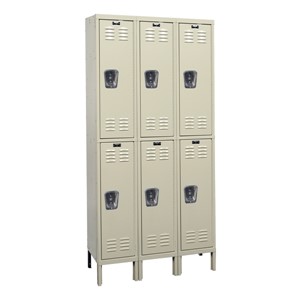 Corrosion-Resistant Three-Wide Double-Tier Lockers