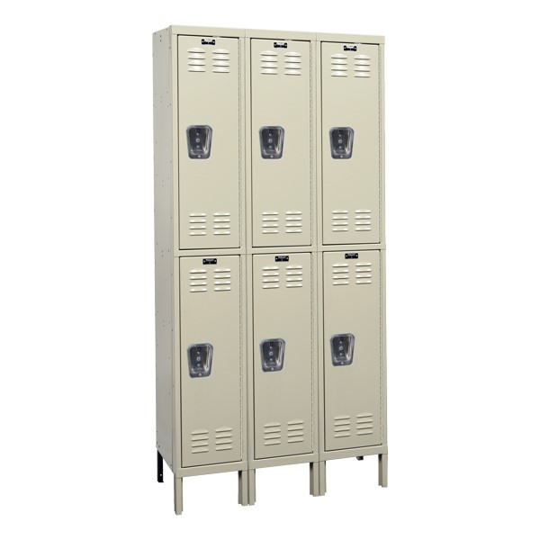 Premium Three-Wide Double-Tier Lockers