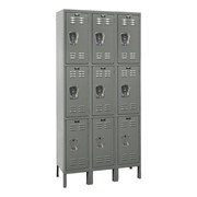 Premium Three-Wide Triple-Tier Lockers