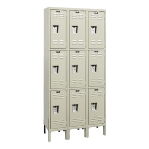 Corrosion-Resistant Three-Wide Triple-Tier Lockers