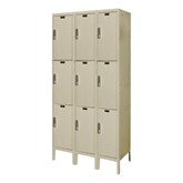 Three-Wide Triple-Tier Lockers w/ Electronic Lock 