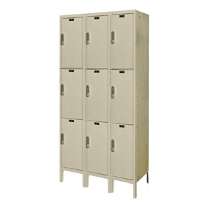 Three-Wide Triple-Tier Lockers w/ Electronic Lock