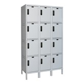 Three-Wide Four-Tier Laptop/Backpack Lockers