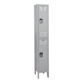 Antimicrobial One-Wide Double-Tier Lockers (36'' H Openings)