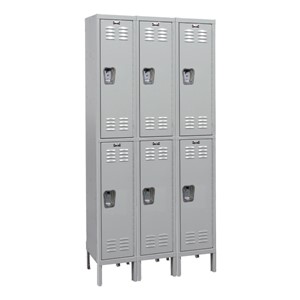 Antimicrobial Three-Wide Double-Tier Lockers (36" H Openings)