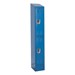 Ready-Built II Fully Assembled One-Wide Double-Tier Lockers w/ Slope Top (36" H Openings) - Shown in marine blue
