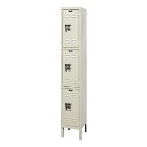 Ready-Built Fully Assembled One-Wide Triple-Tier Lockers (24" H Openings)