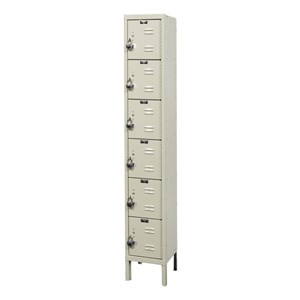 Ready-Built Fully Assembled One-Wide Six-Tier Lockers (12" H Openings)