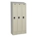Fully Assembled Three-Wide Single-Tier School Lockers w/ Slope Top & Locks