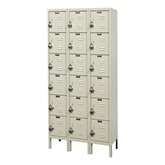 Fully Assembled Three-Wide Six-Tier Lockers w/ Locks