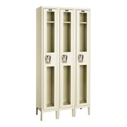 Clear-View Three-Wide Single-Tier Lockers (72" H Openings)