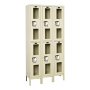 Clear-View Three-Wide Double-Tier Lockers (36" H Openings)