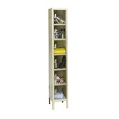 Clear-View Plus One-Wide Six-Tier Lockers (12" H Openings)