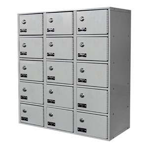 Cell Phone & Tablet Locker w/ Key Lock - Three-Wide