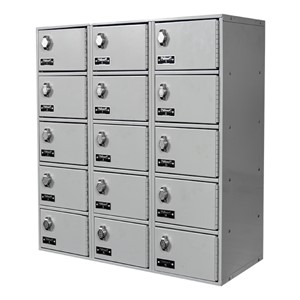 Cell Phone & Tablet Locker w/ Padlock - Three-Wide