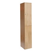 72" H One-Wide Double-Tier Wood Club Lockers
