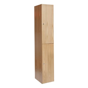 72" H One-Wide Double-Tier Wood Lockers
