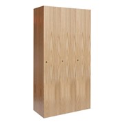 72" H Three-Wide Single-Tier Wood Club Lockers