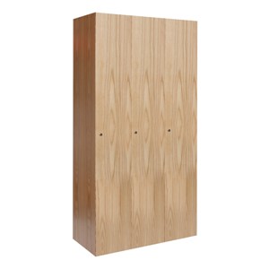 72" H Three-Wide Single-Tier Wood Club Lockers