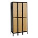 Wood/Metal Hybrid Three-Wide Double-Tier Lockers