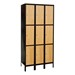 Wood/Metal Hybrid Three-Wide Triple-Tier Lockers